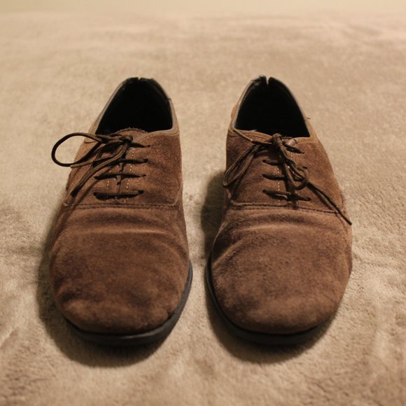 American Apparel Brown Suede Oxfords Size 9 - Picture 3 of 6